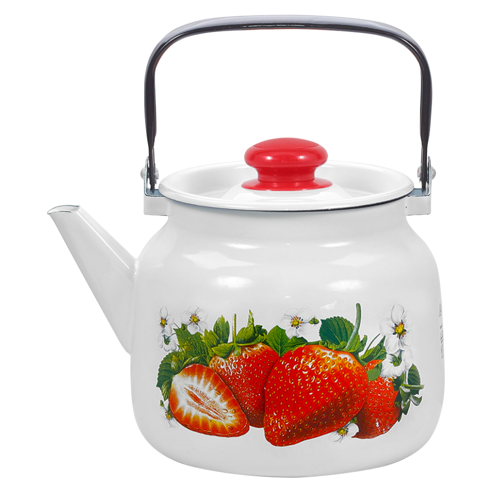 La tetera esmaltado "la fresa Jugosa" 3,5 l