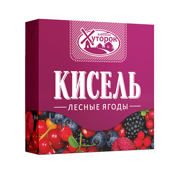 Dulce ruso. Postre Kisel en polvo con sabor a frutas del bosque, 180 g