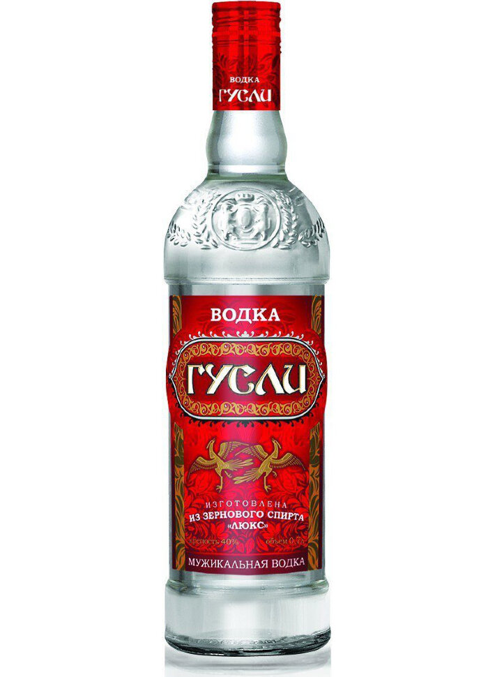 Vodka rusa "Gusli", 0.5 l