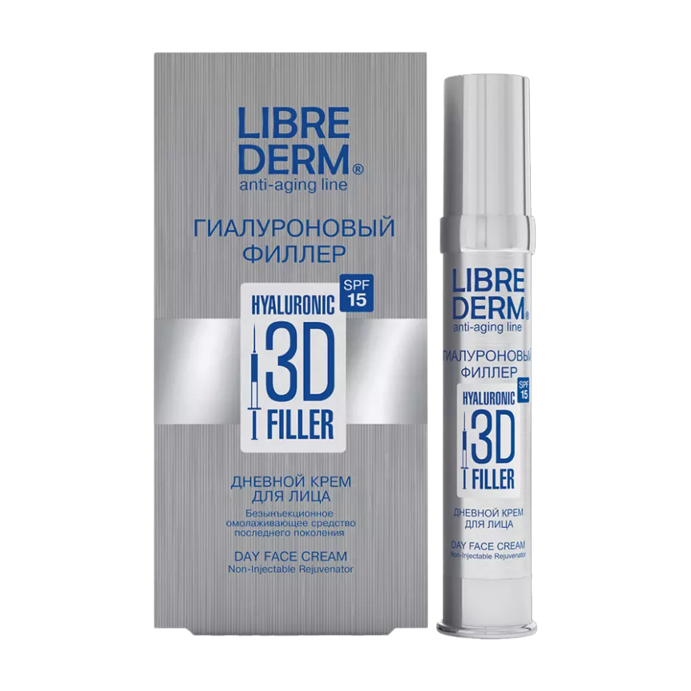 Gialuronovyy filler 3D "LIBREDERM" la crema de belleza SPF 15 del dia, 30 ml