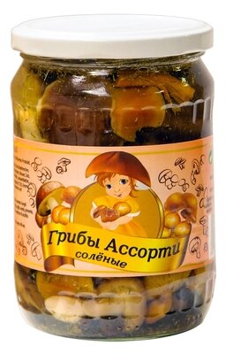 Comida russa. Cogumelos variados, 530 g
