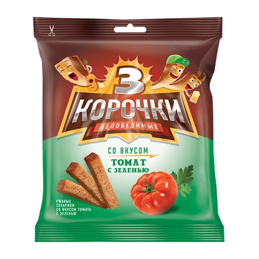 Picatostes rusos con sabor a tomate con verduras, 40 g