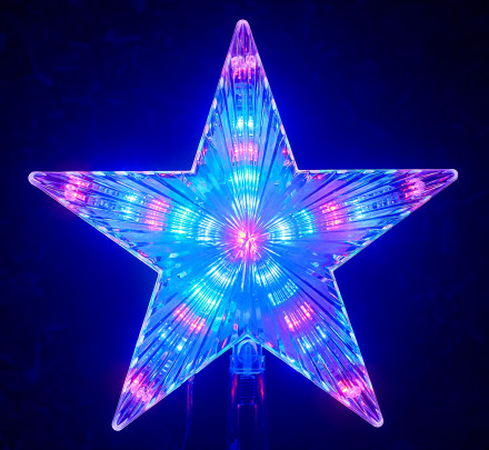 LED Звезда для Елки "Северное сияние" с 31 разноцветными лампочками