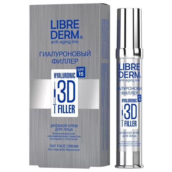 Hyaluronic filler 3D "LIBREDERM" crema facial de día SPF 15, 30 ml