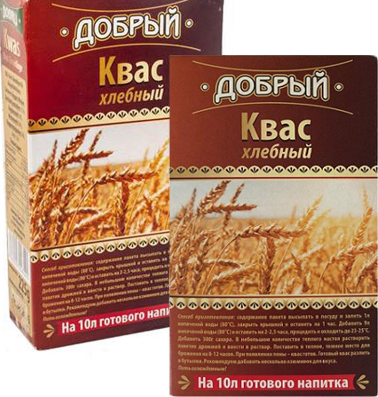 Bebida tipica rusa "Kvas" en polvo, 225 g