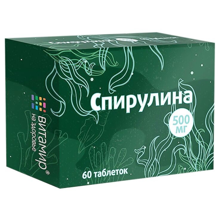 Tabletas de espirulina "Vitamir", 60 piezas