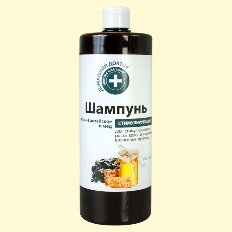 Шампунь Домашний доктор, мумиё алтайское и мёд, стимулирующий, 1000 ml