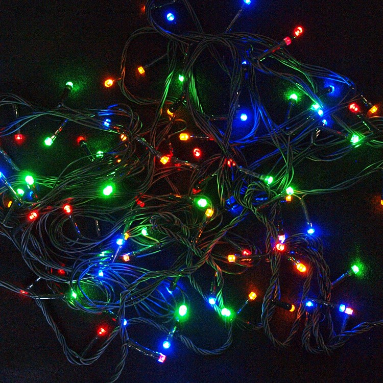 LED la guirnalda, 48 bombillas multicolores, 7,8 m