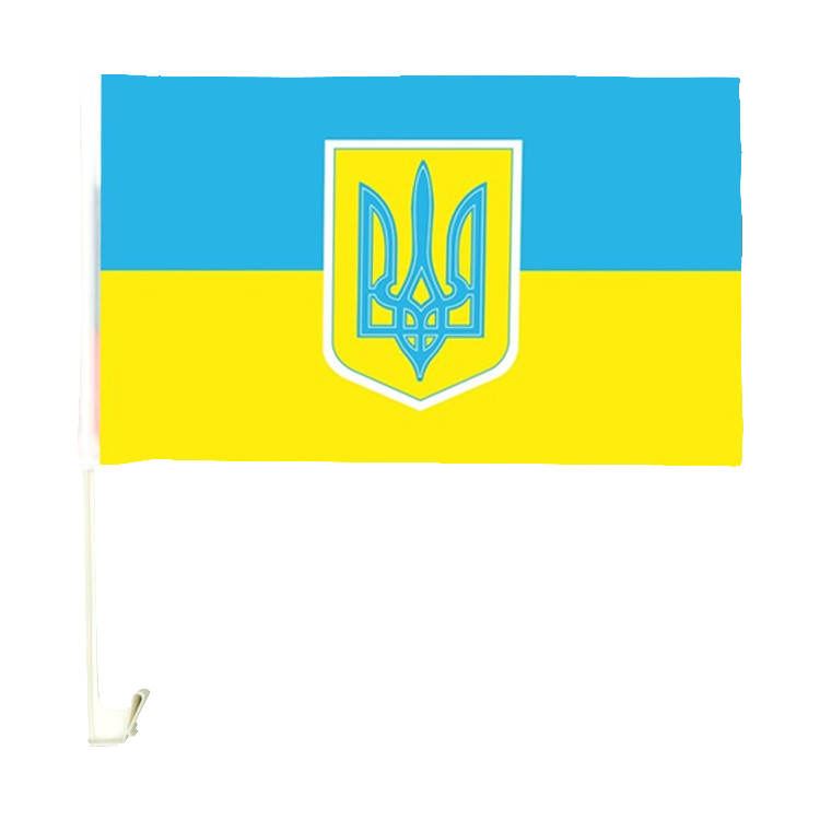 Прапор на машину Україна 28 х 44 см