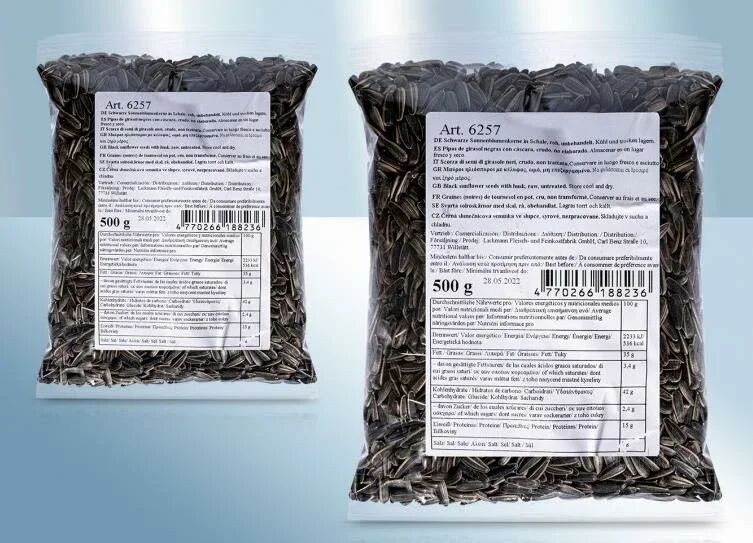 Semillas negras, sin tostar, 500 g