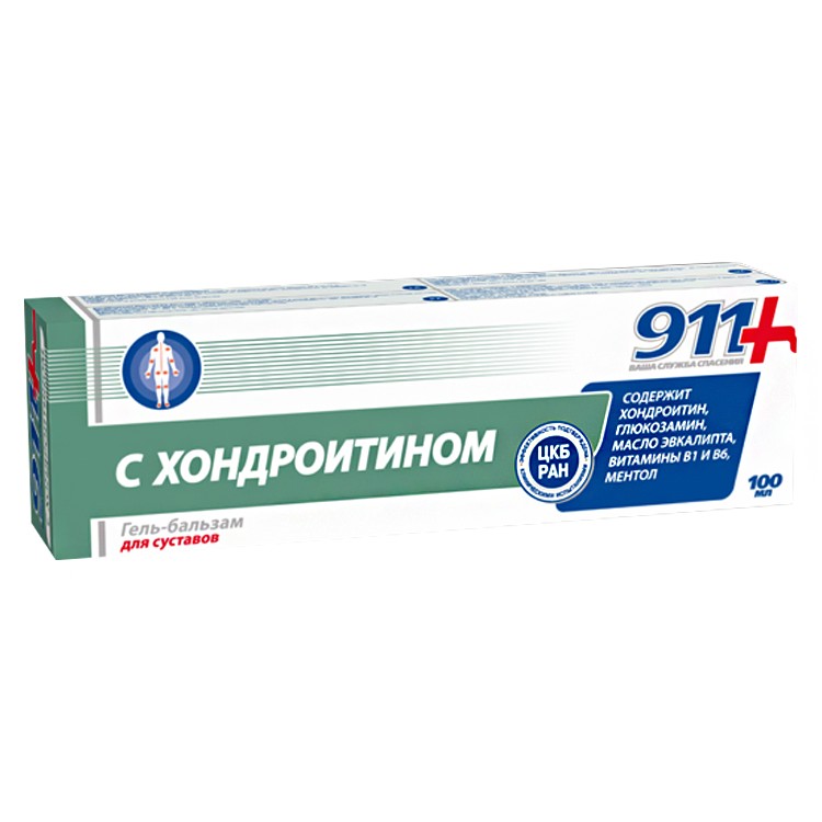 Cosmético gel-bálsamo "911 com condroitina" para o corpo, 100 ml