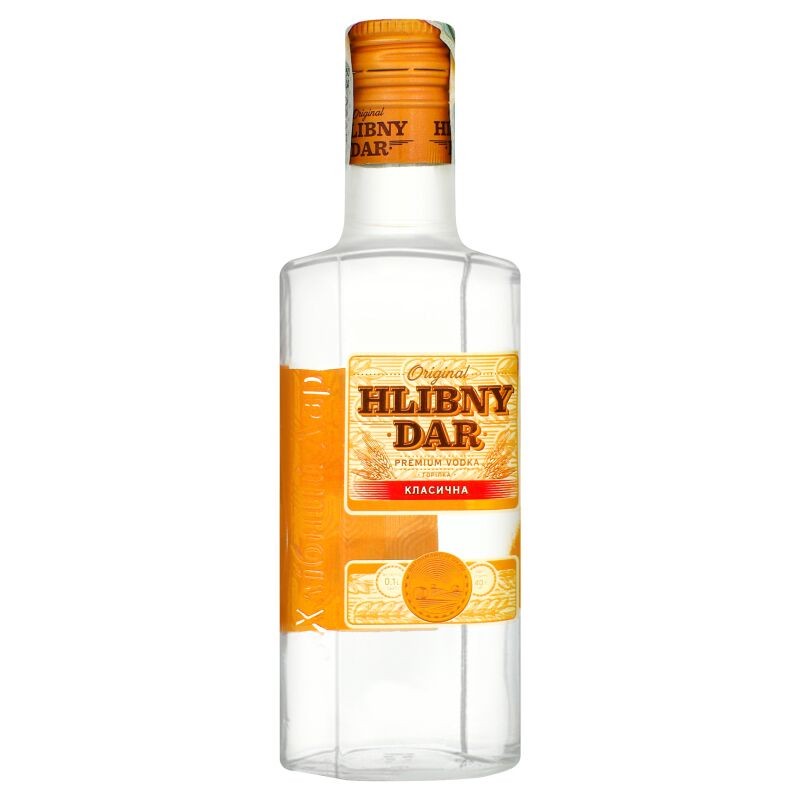 Vodka ucraniana "Jlebniy Dar" clássica, 0,1 l