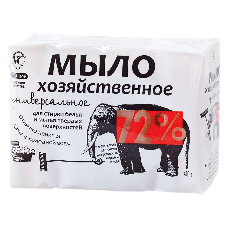 Мыло Хозяйственное. Универсальное. 72%, 4 x 100 г