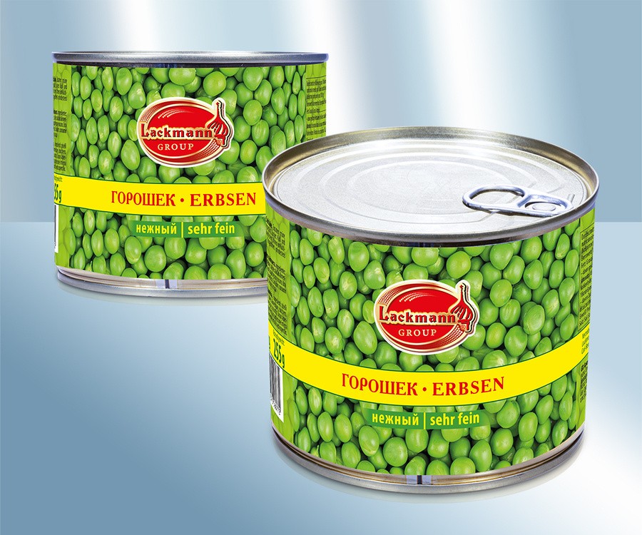 Ervilhas verdes em lata (peso líquido 255g)