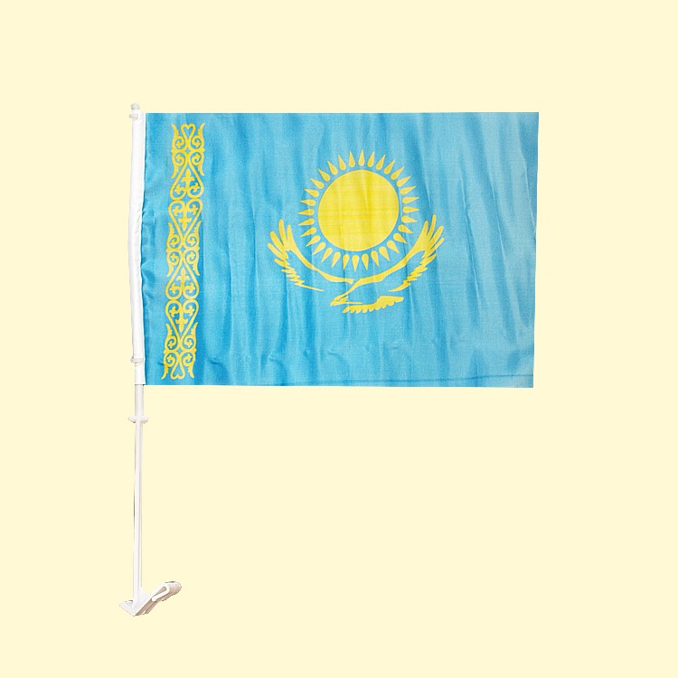 La bandera al coche "Kazajistan", 30 h 43 cm