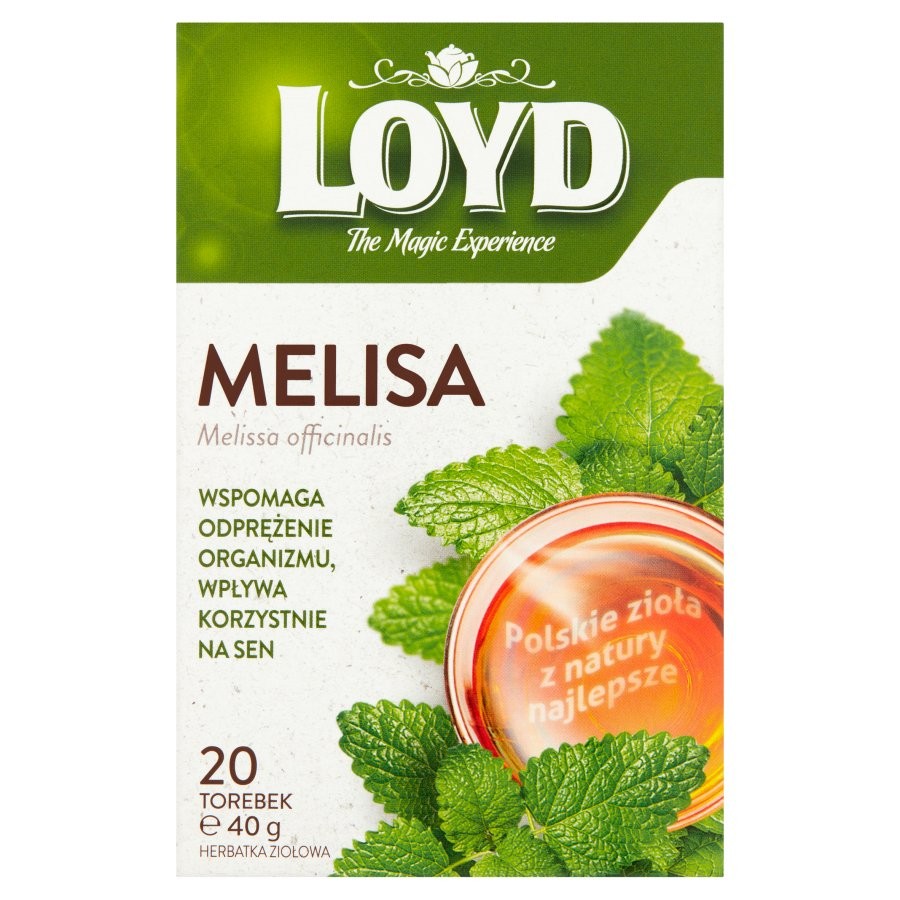 Chá de ervas Loyd Melissa embalado com 20 unidades x 2 g