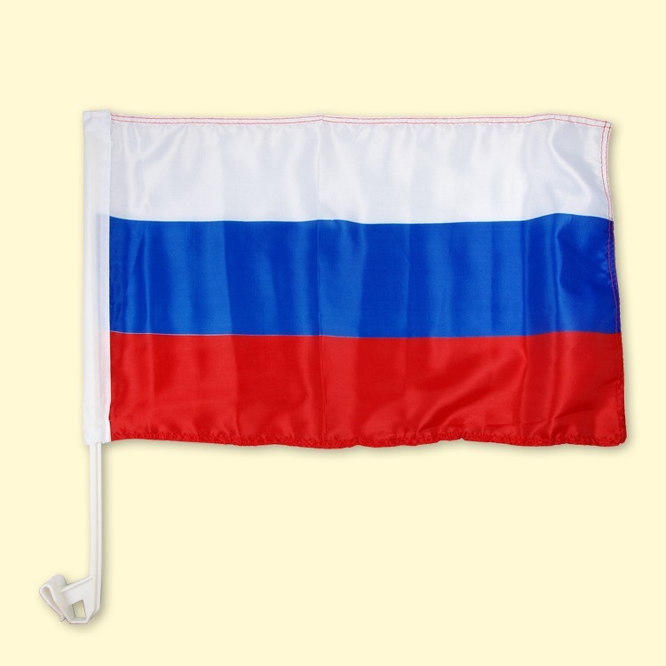 Флаг на машину "Россия" 26х43 см