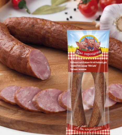 Salchichon picado de cerdo con ajo "Uletnaya", 380 g