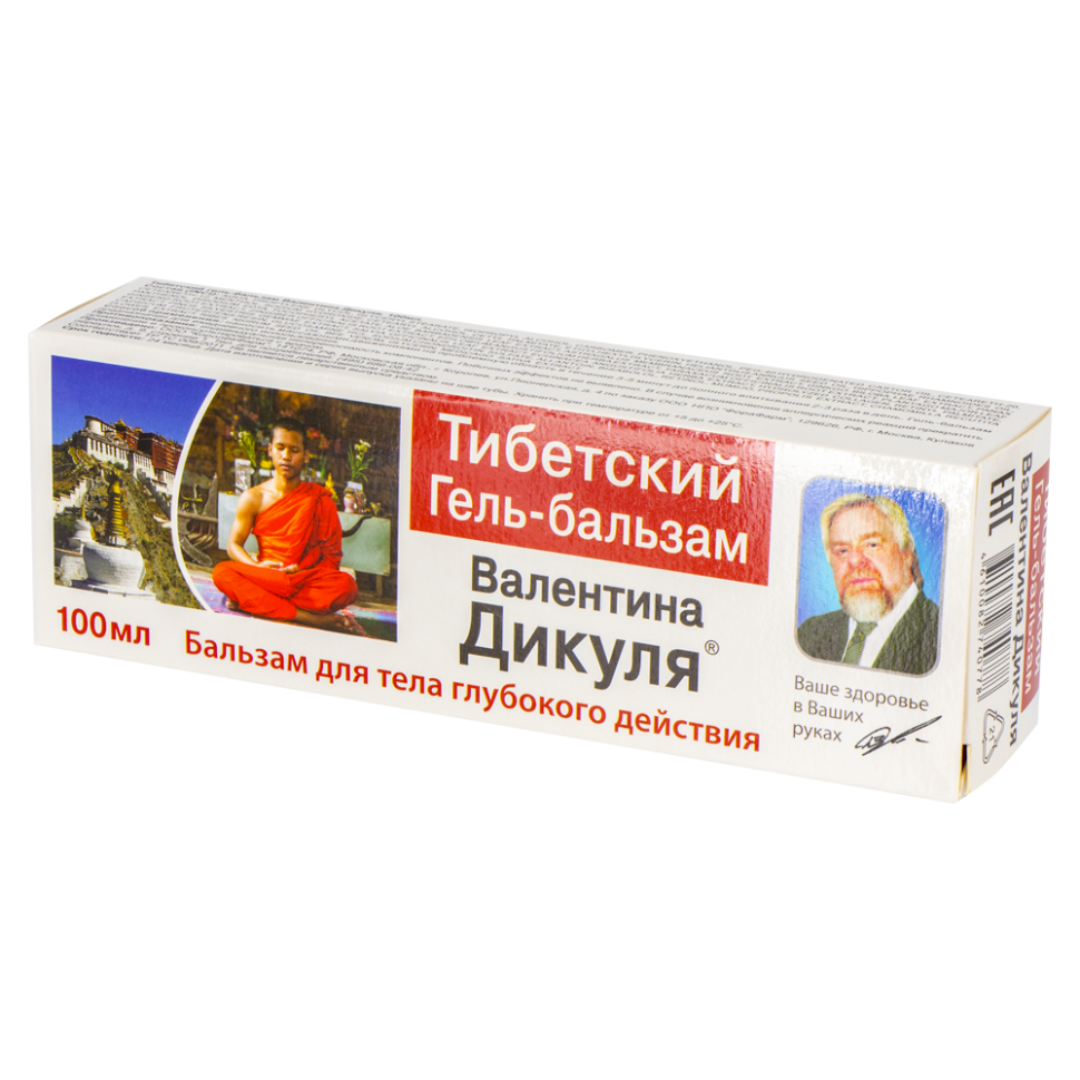 В.Дикуль Тибетский гель-бальзам для тела глубокого действия 100 мл