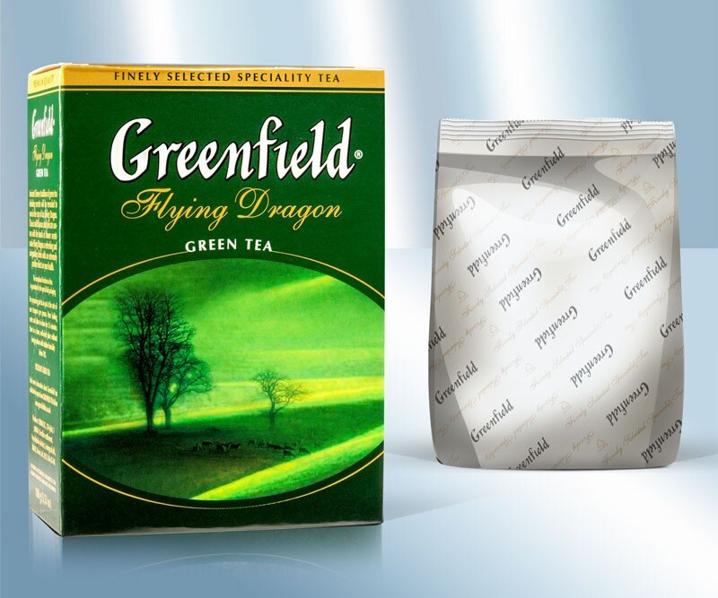 Te verde de hojas sueltas "Greenfield" Flying Dragon, 100 g