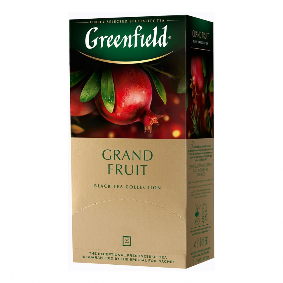 Té negro Greenfield Grand Fruit, 25 uds