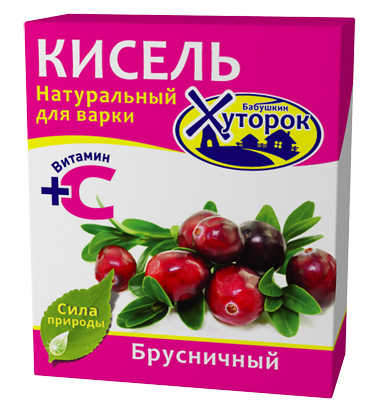 Doce russo. Kisel para sobremesa em pó com sabor cranberry, 180 g