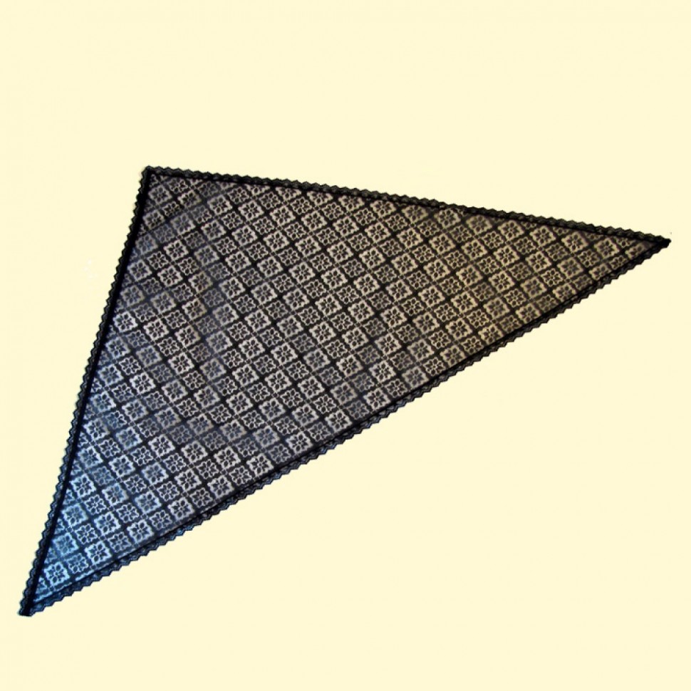 Ритуальный платок 75х75x100 см,чёрный,100 % полиестр