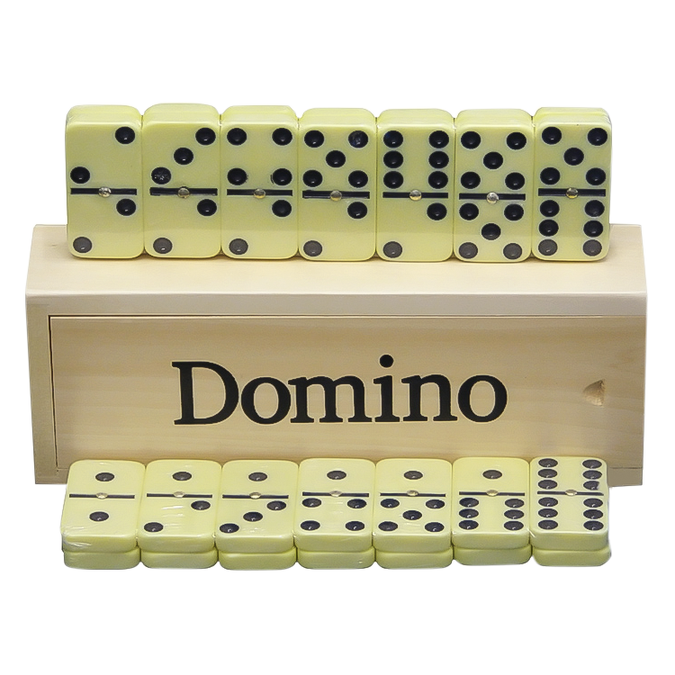 El domino, 28 nudillos 4,8 x 2,3 cm, el boxeo de madera - 19 h 7 h 4 cm