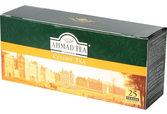 Чай черный пакетированный "Ахмад" цейлон, 50 г, 25 пакетиков