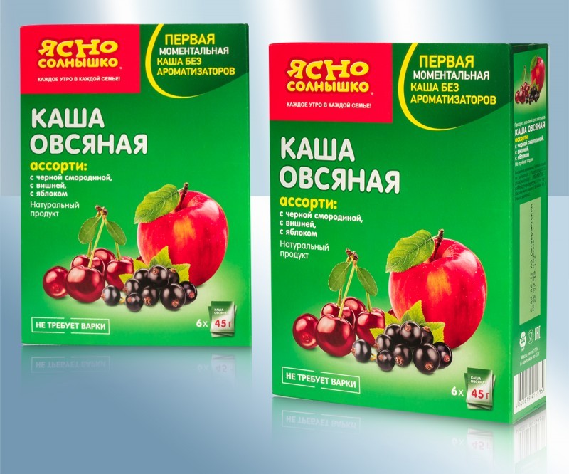 Каша овсяная ассорти No.15 с черной смородинной, вишней и яблоком, 270 г