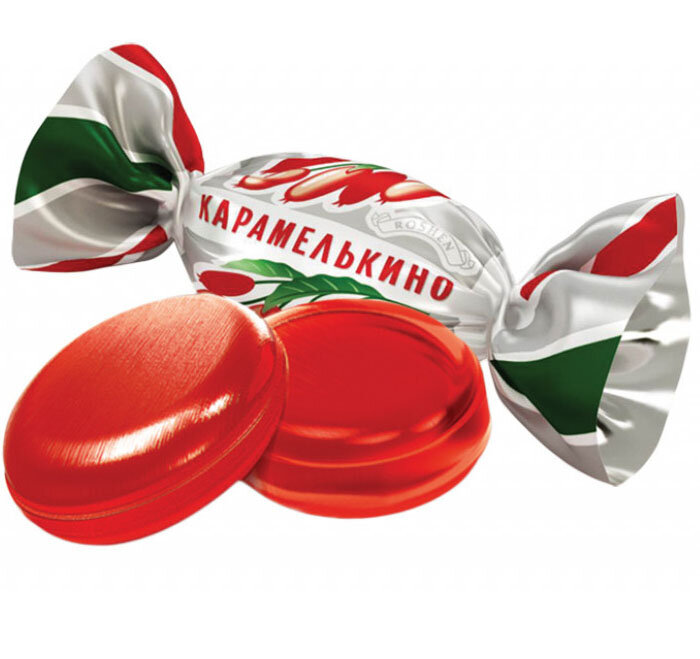 Dulce ruso. Caramelos rusos "Barbaris", "ROSHEN", Ucrania, 100 g