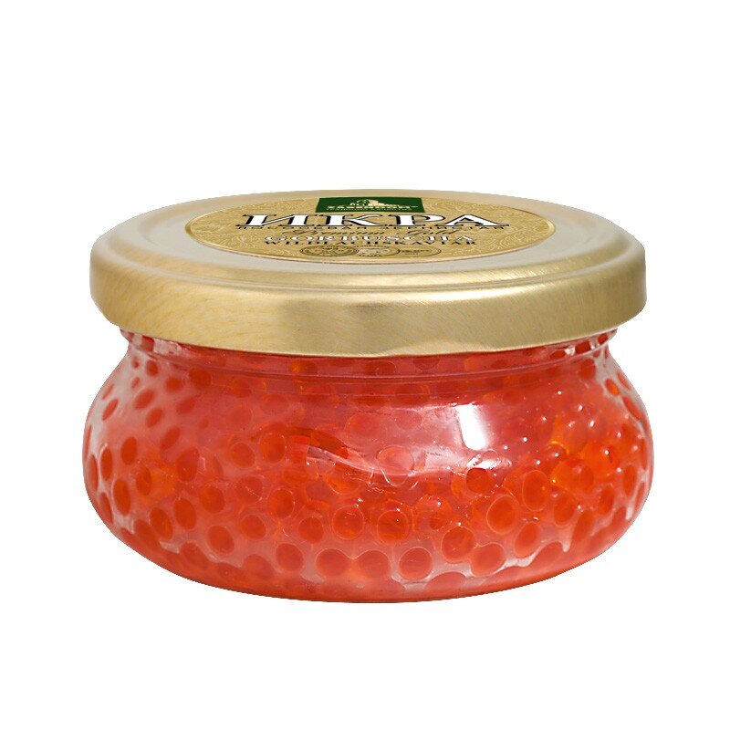 Caviar russo. Caviar Gorbusha de salmão ZARENDOM, 200 g