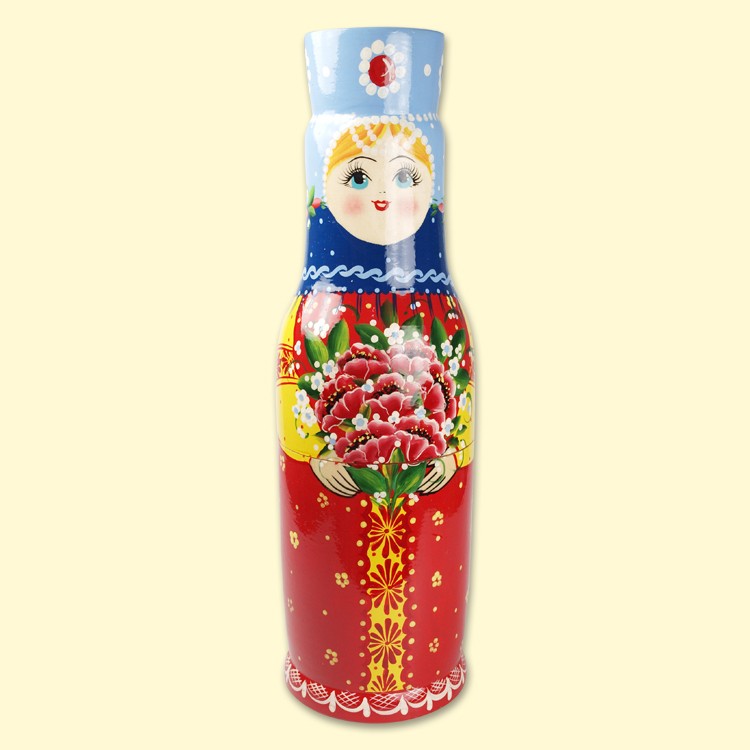 Футляр под бутылку 0,5 л "Русская красавица", авторская, 35 см, различные расцветки