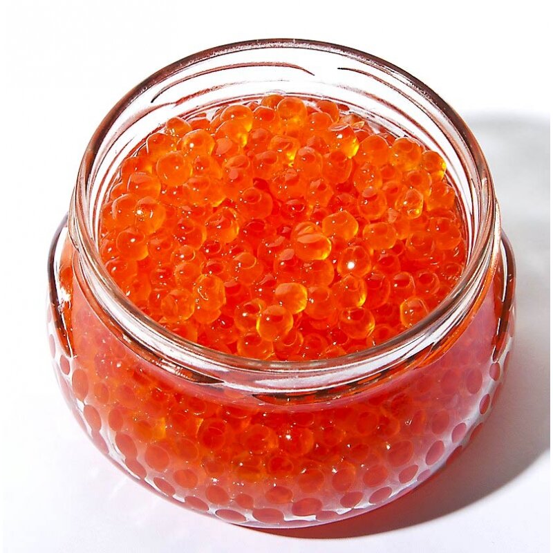 Caviar ruso. Caviar de salmon en grano кeta  ZARENDOM, 100 g