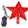 LED Звезда для Елки "Красная звезда" с 20 с красными лампочками