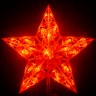 LED Зірка для Ялинки "Червона зірка" з 20 із червоними лампочками