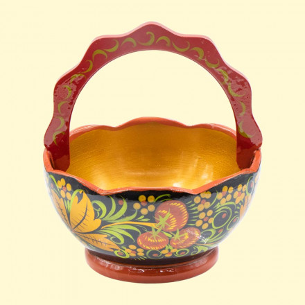Корзинка Хохлома, 16 см, Ø 14 см