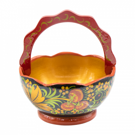 Корзинка Хохлома, 16 см, Ø 14 см