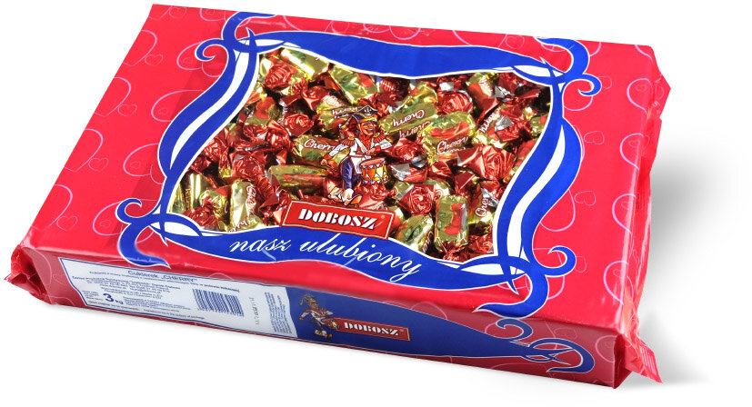 Bombones rusos. Bombones cubiertos de chocolate "Cerezo en chocolate" Polonia, 100 g