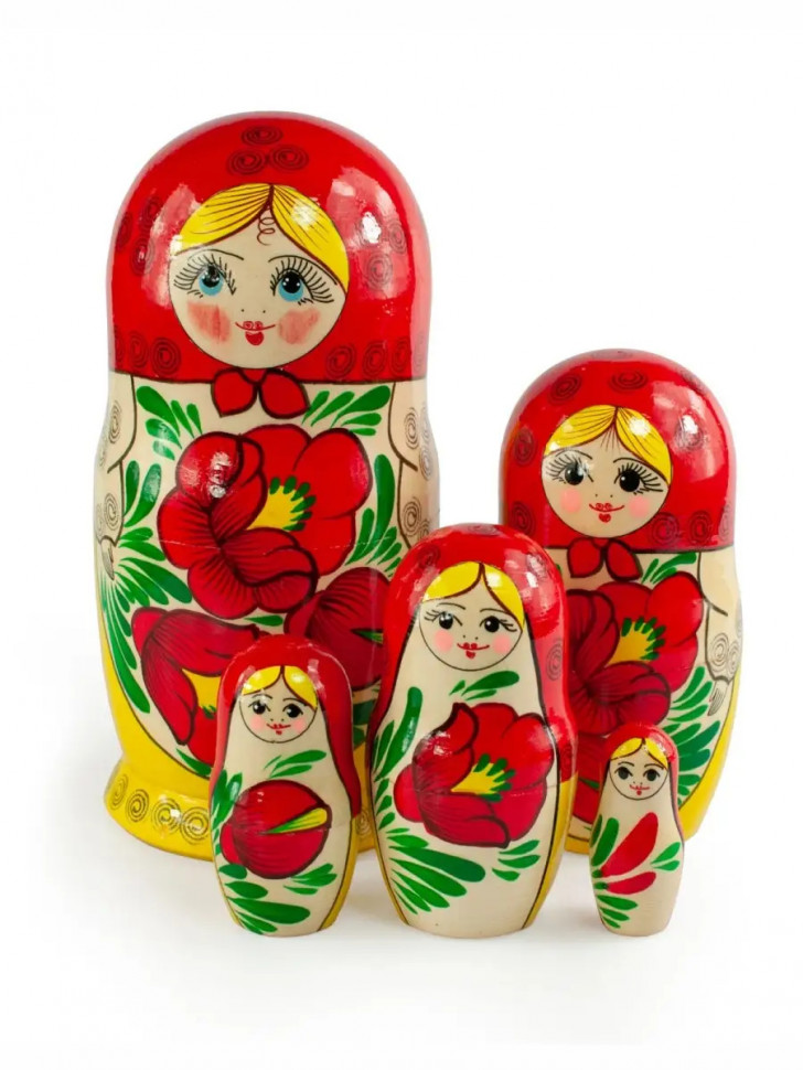 матрешка 5 мест 19 см высота