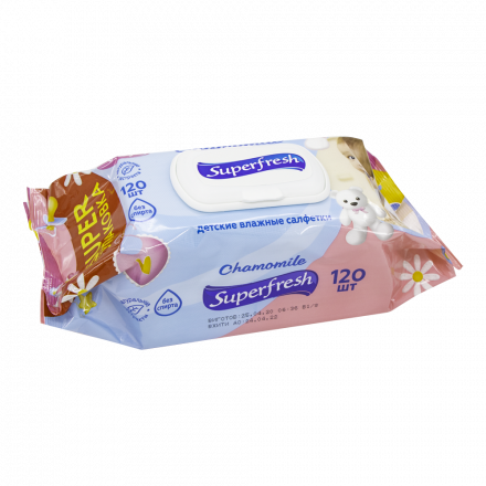 Влажные салфетки детские Superfresh, 120 шт.