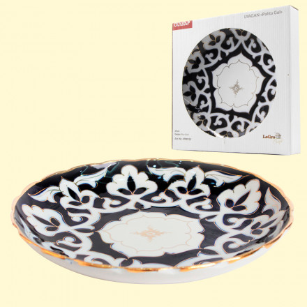Ляган глубокий Пахта Гул с золотом Узбекистан Ø 25 см