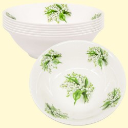 Conjunto de pratos de sopa "Lírio do vale" (6 unid.), Ø18 cm