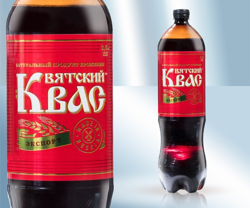 Bebida original rusa fermentada "Kvas" a base de pan de centeno, 1.5 l