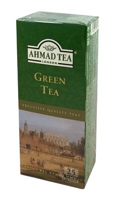 Чай зеленый пакетированный ""Ахмад", 50 г, 25 пакетиков