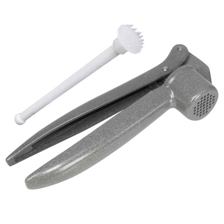 CHesnokodavka (15 cm), + el cepillo para la limpieza del plastico firme. (12 cm)