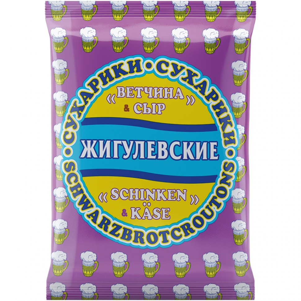 Picatostes salados rusos "Zhigulevskiye" con queso, 60 g