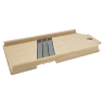 Шинковка деревянная "Люкс" из карпатского бука, 3 лезвия из нержавеющей стали, 20 х 45 см