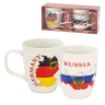 El juego de los jarros "Alemania y Rusia" (2 piezas) 400 ml, en el papel de regalo El juego de los jarros "Alemania y Rusia" (2 piezas) 400 ml, en el papel de regalo