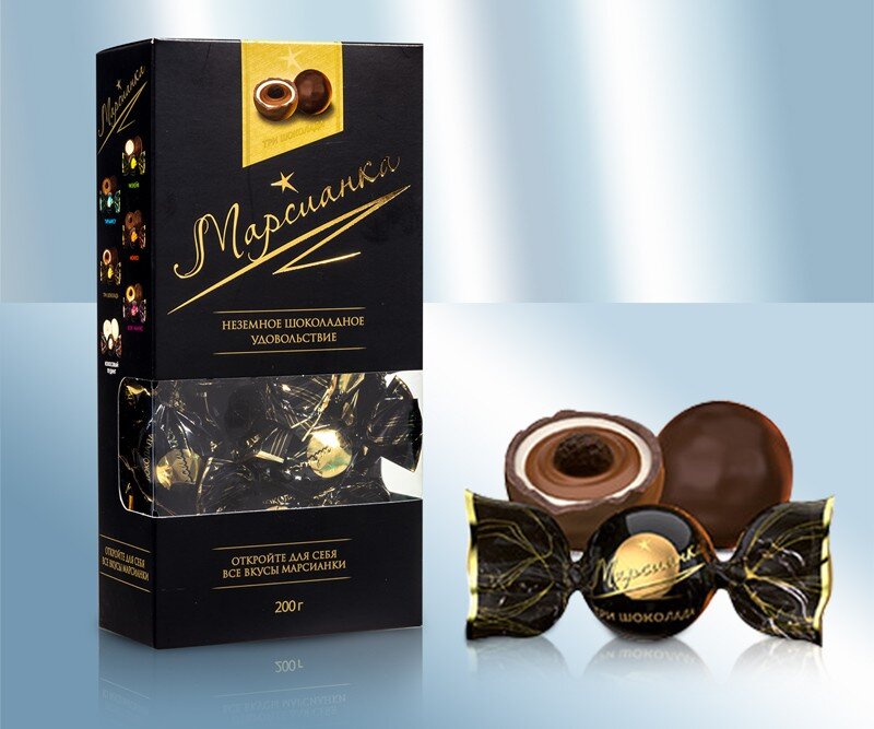 Bombones de chocolate "Marsianka", 200 g